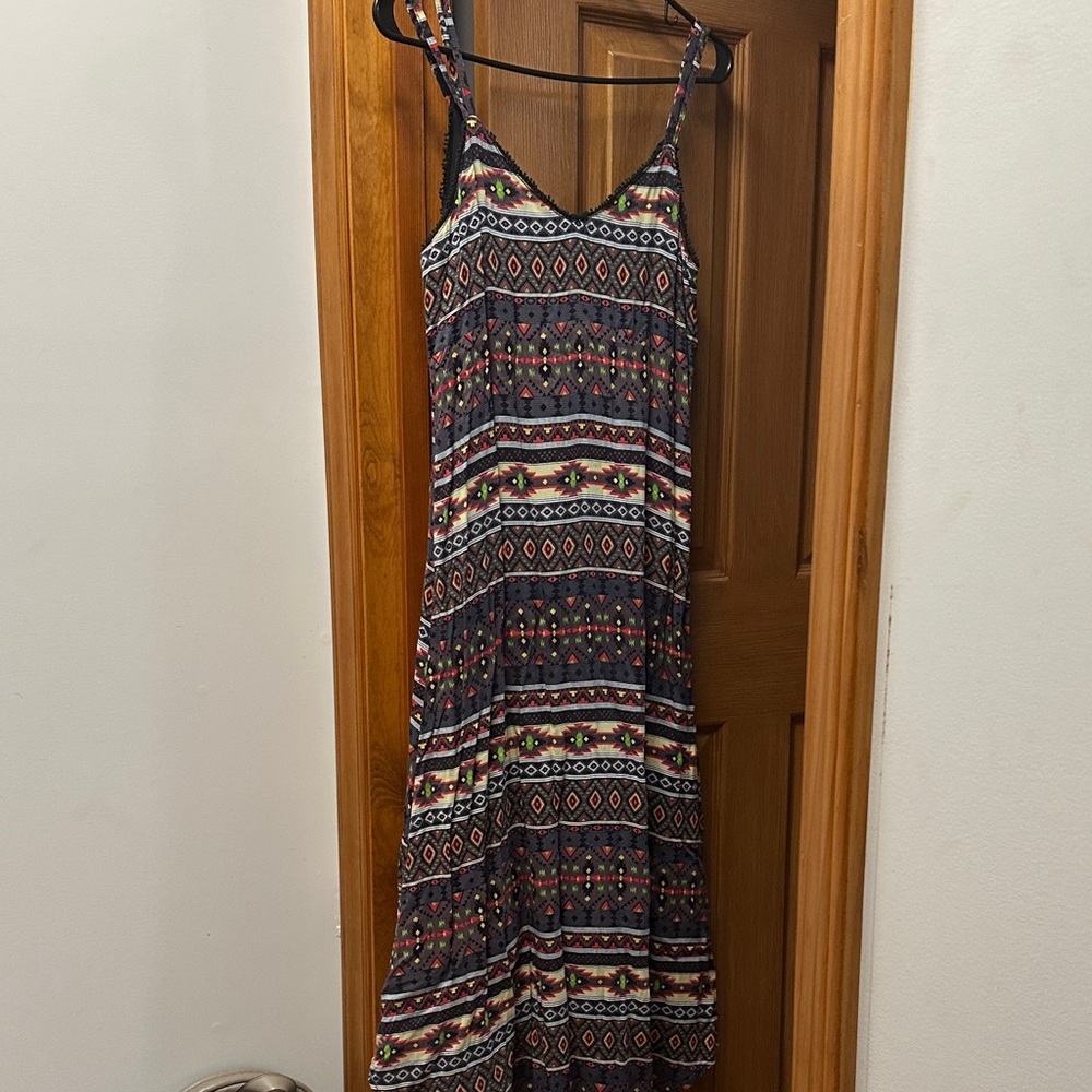 Aztec Print Maxi Dress